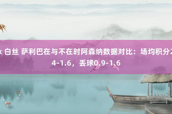 jk 白丝 萨利巴在与不在时阿森纳数据对比：场均积分2.4-1.6，丢球0.9-1.6