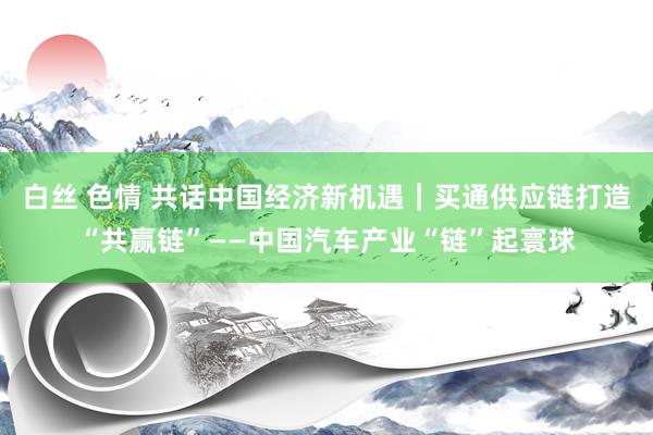 白丝 色情 共话中国经济新机遇｜买通供应链　打造“共赢链”——中国汽车产业“链”起寰球