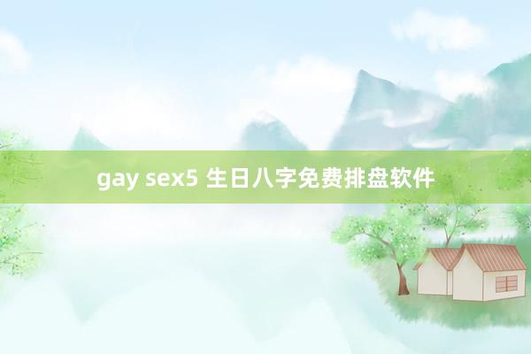 gay sex5 生日八字免费排盘软件