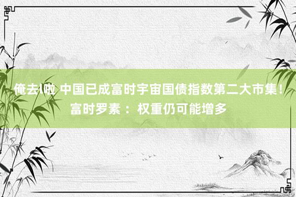 俺去l啦 中国已成富时宇宙国债指数第二大市集！富时罗素 ：权重仍可能增多