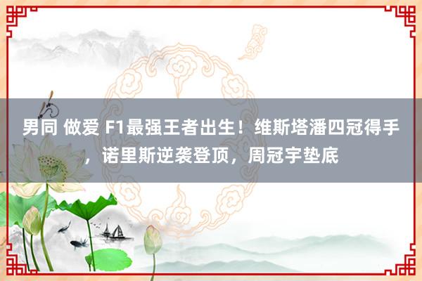 男同 做爱 F1最强王者出生！维斯塔潘四冠得手，诺里斯逆袭登顶，周冠宇垫底