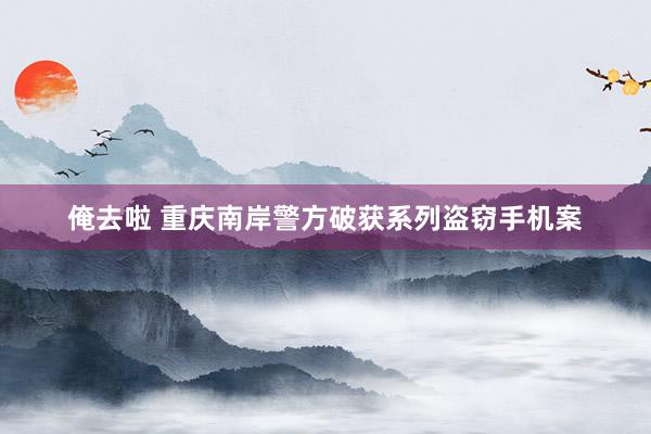 俺去啦 重庆南岸警方破获系列盗窃手机案