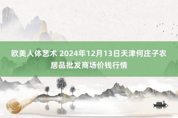 欧美人体艺术 2024年12月13日天津何庄子农居品批发商场价钱行情