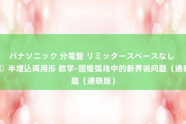パナソニック 分電盤 リミッタースペースなし 露出・半埋込両用形 数学-圆锥弧线中的新界说问题（通晓版）
