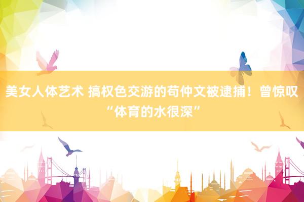 美女人体艺术 搞权色交游的苟仲文被逮捕！曾惊叹“体育的水很深”