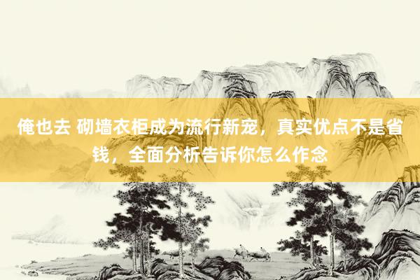 俺也去 砌墙衣柜成为流行新宠，真实优点不是省钱，全面分析告诉你怎么作念