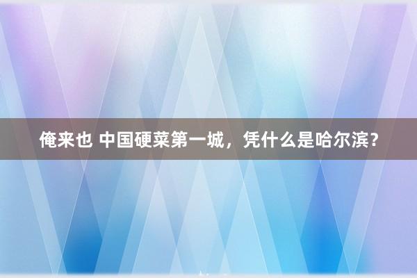 俺来也 中国硬菜第一城，凭什么是哈尔滨？