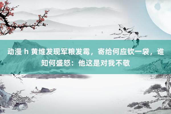 动漫 h 黄维发现军粮发霉，寄给何应钦一袋，谁知何盛怒：他这是对我不敬