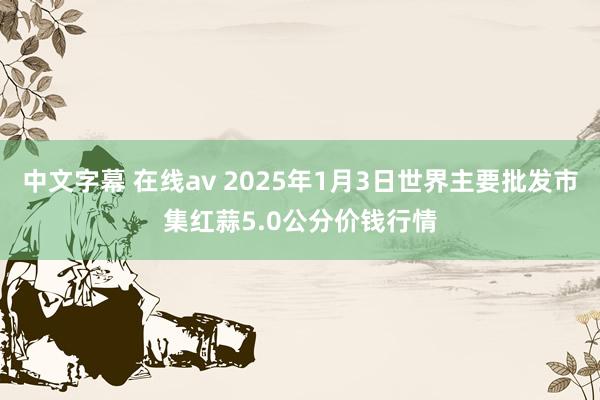 中文字幕 在线av 2025年1月3日世界主要批发市集红蒜5.0公分价钱行情
