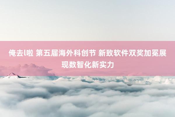 俺去l啦 第五届海外科创节 新致软件双奖加冕展现数智化新实力
