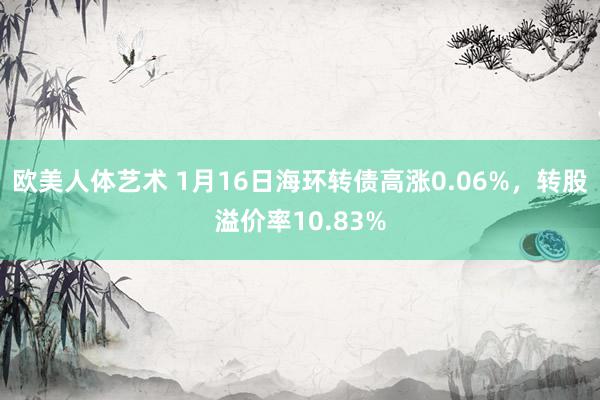 欧美人体艺术 1月16日海环转债高涨0.06%，转股溢价率10.83%