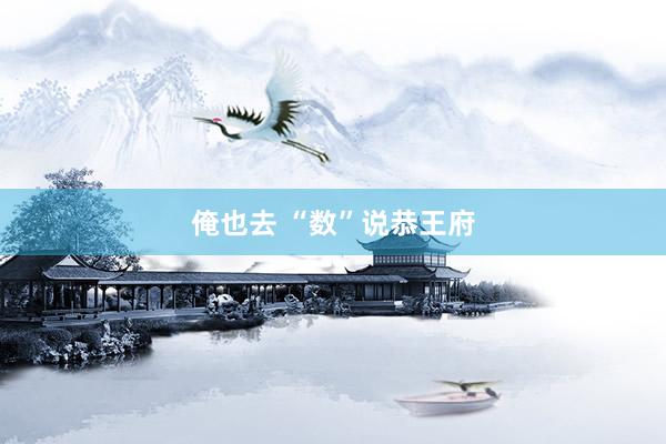 俺也去 “数”说恭王府