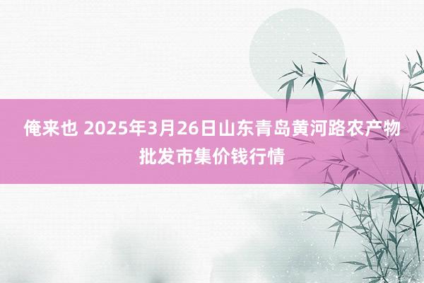 俺来也 2025年3月26日山东青岛黄河路农产物批发市集价钱行情