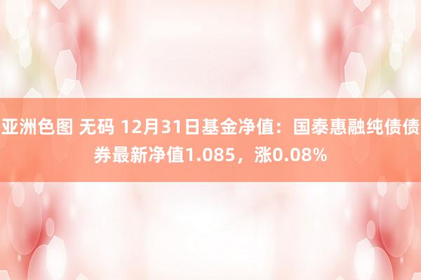 亚洲色图 无码 12月31日基金净值：国泰惠融纯债债券最新净值1.085，涨0.08%