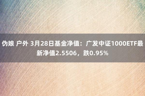 伪娘 户外 3月28日基金净值：广发中证1000ETF最新净值2.5506，跌0.95%