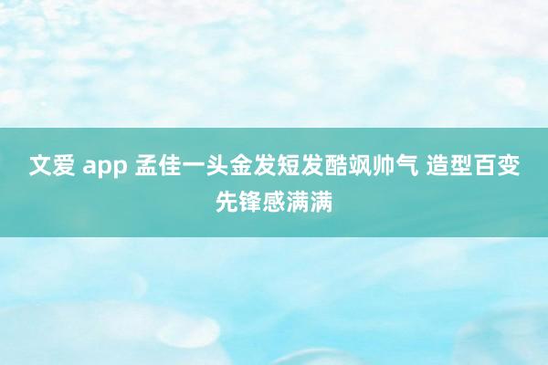文爱 app 孟佳一头金发短发酷飒帅气 造型百变先锋感满满