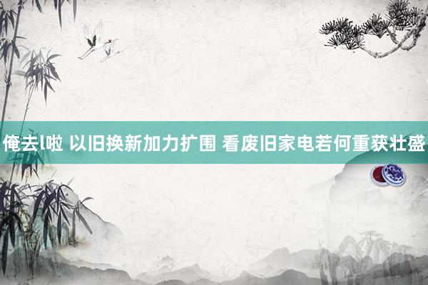 俺去l啦 以旧换新加力扩围 看废旧家电若何重获壮盛