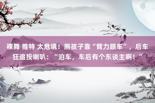 裸舞 推特 太危境！熊孩子靠“臂力跟车”，后车狂追按喇叭：“泊车，车后有个东谈主啊！”